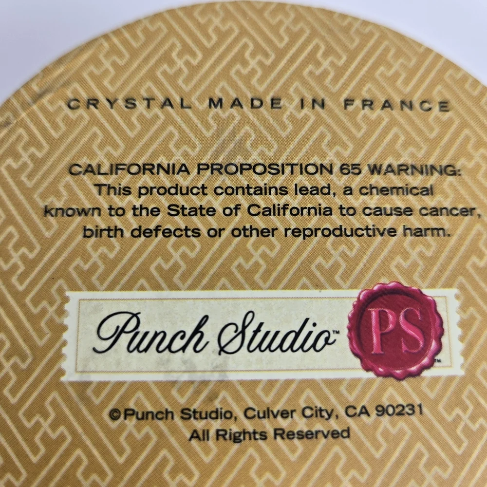 Punch Studio Made in France Crystal Dome Paperweight Monogram Initial "W" - Picture 12 of 14